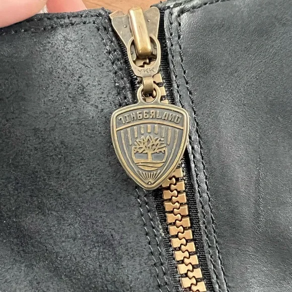 Timberland Black Leather Fur-Lined Ankle Boots - Size 7 - Picture 10 of 10